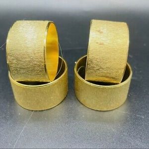 Set of 4 Vintage 1950s Gold Tone Napkin Rings